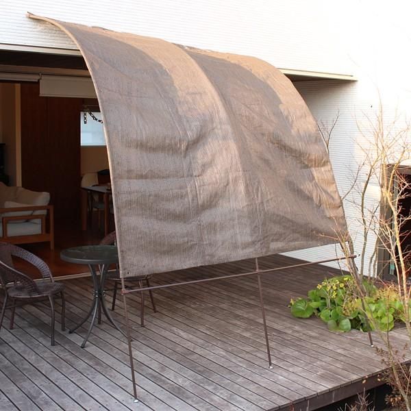 サンシェード 庭 ベランダ 日よけ 日除け 立て掛け 目隠し おすすめ 効果 紫外線対策 日焼け防止 窓 おしゃれ ガーデン用日よけ アーチ形 アーチ型 幅 2m 200cm lic-tan-574-20