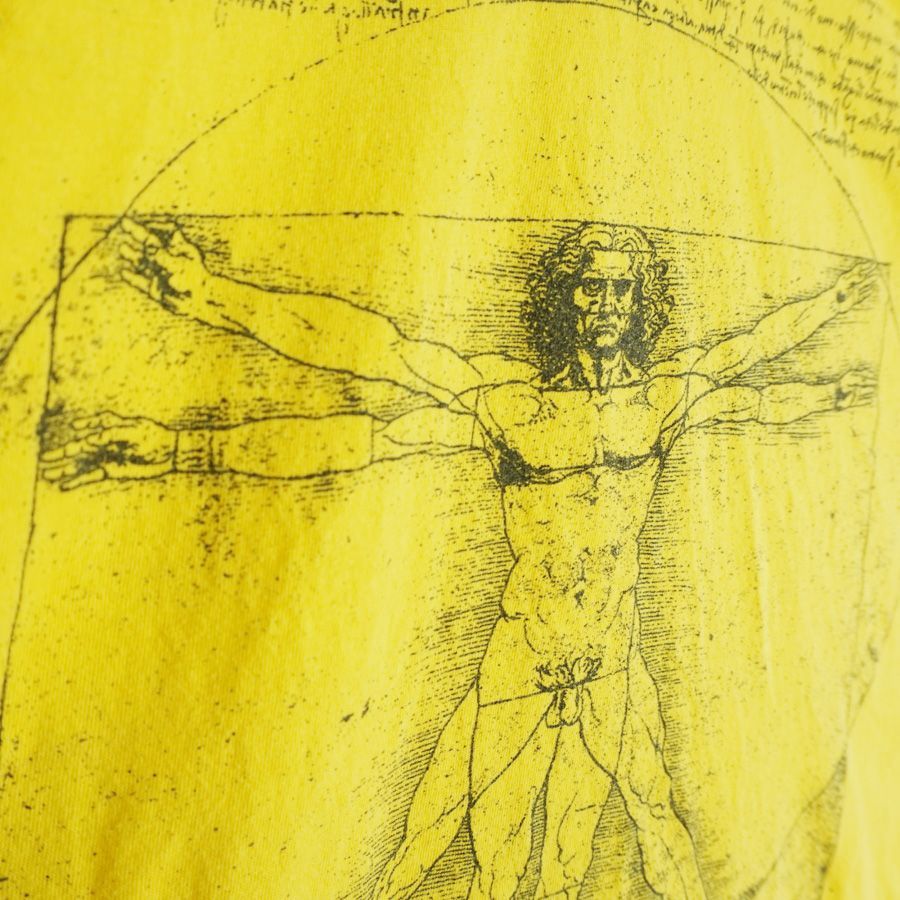 ヴィンテージvintage半袖Tシャツ建築論ウィトルウィウス的人体図