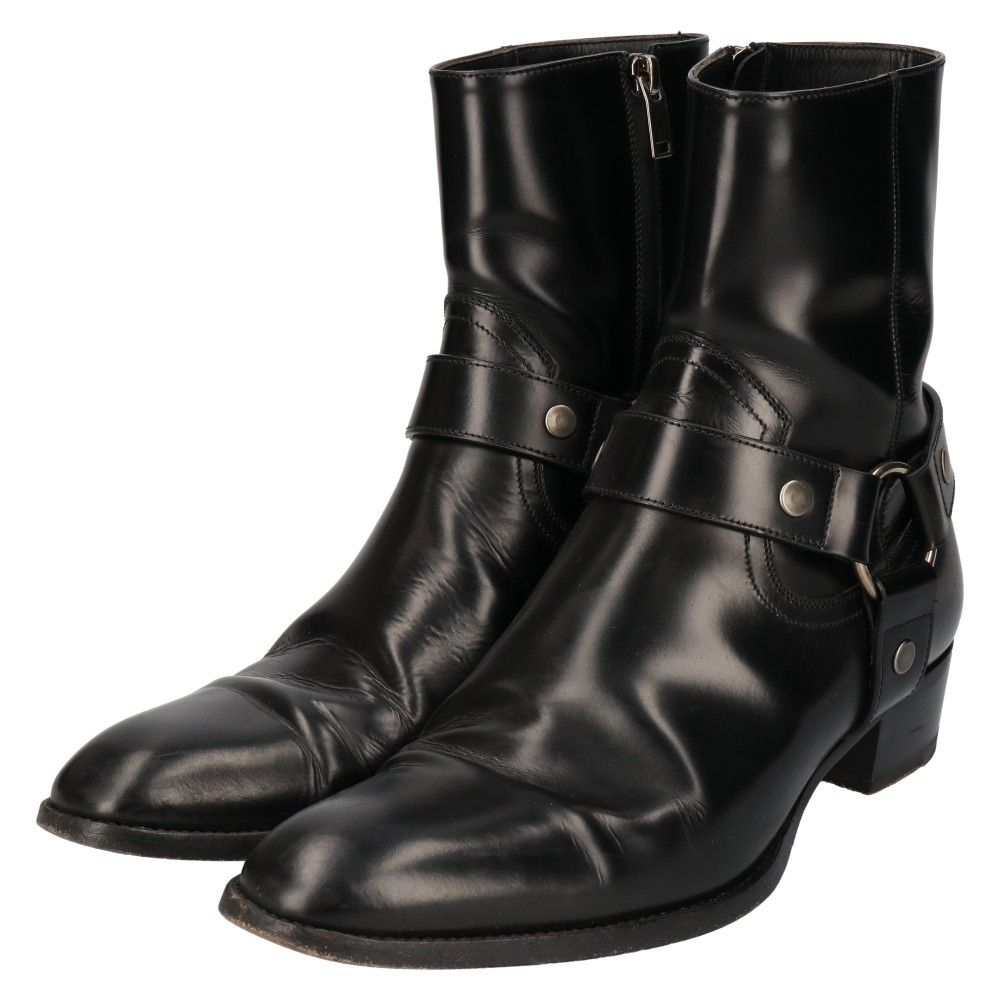 SAINT LAURENT PARIS サンローランパリ Wyatt Harness Boot クラシックワイヤットハーネスブーツ ブラック 41 D1573070