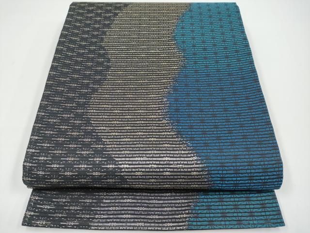 平和屋本店□極上 西陣 川島織物謹製 九寸名古屋帯 モール 舞花文