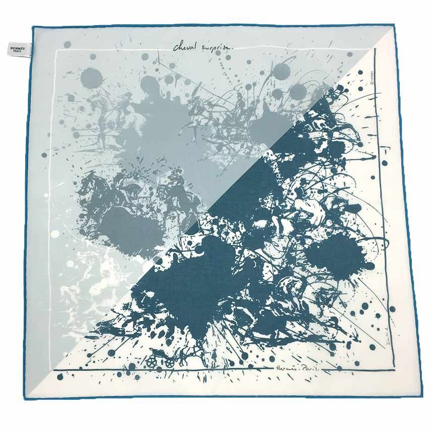 エルメス コットンカレ スカーフ ハンカチ 思いがけない馬 コロリアージュ エルメス コットンカレ スカーフ ハンカチ 思いがけない馬 コロリアージュ