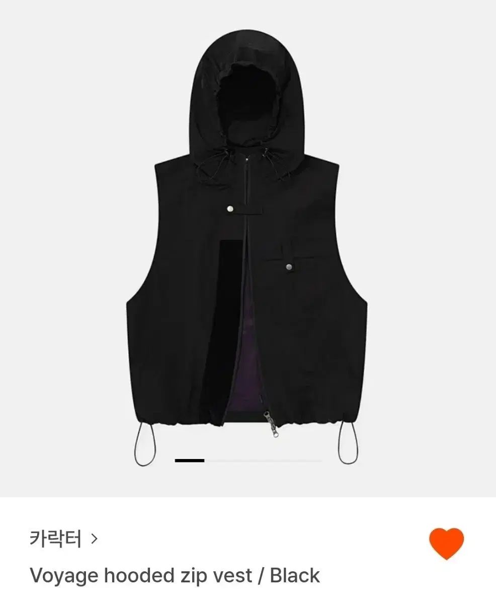 キャラクター フーディー ジップ ベスト ブラック 01サイズ