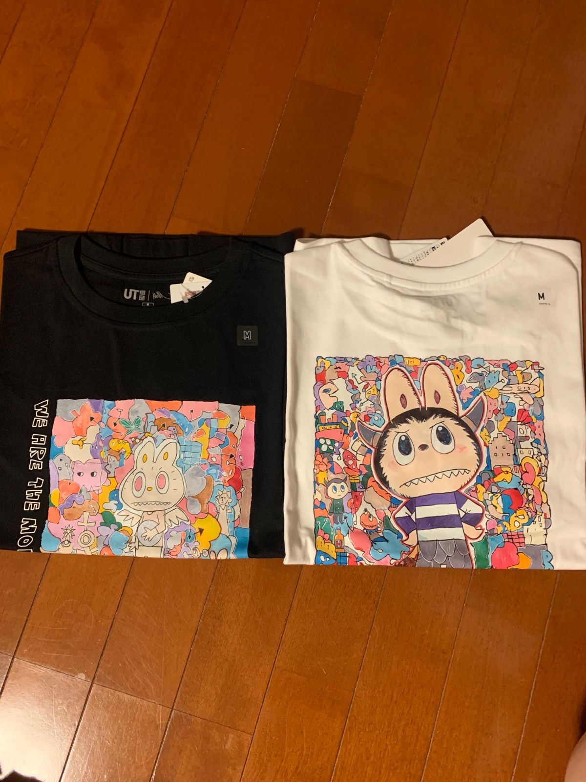 UNIQLO POPMART UT ラブブ　M ２枚セット ユニクロ ユニクロ UNIQLO POPMART UT ラブブ Mサイズ 2枚セット 白黒