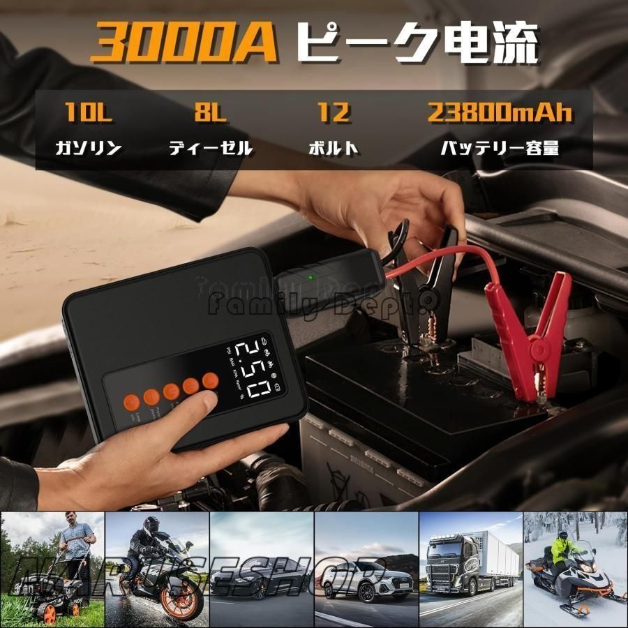 ジャンプスターター エアコンプレッサー搭載