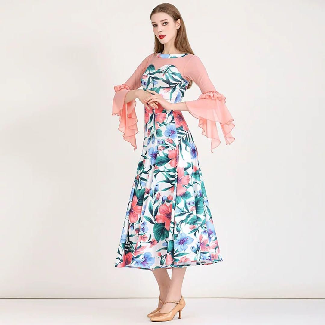 ♥ ダンス練習着 スタンダード向けワンピース♪ちょっとしたダンスパーティーにも