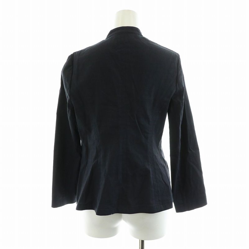 未使用　セオリー定番ECO CRUNCH WASH ノーカラージャケット セオリー Theory ECO CRUNCH WASH ノーカラージャケット 麻 リネン 2 M