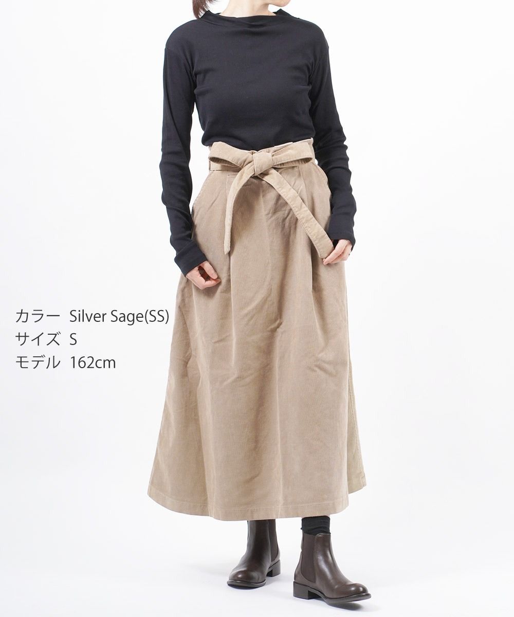 ヘルシーデニム Healthy DENIM コットンコーデュロイ ベルト付き フ スカート コーデュロイスカート Mum マム Belted Skirt HL15024-2942002 レディース ◎