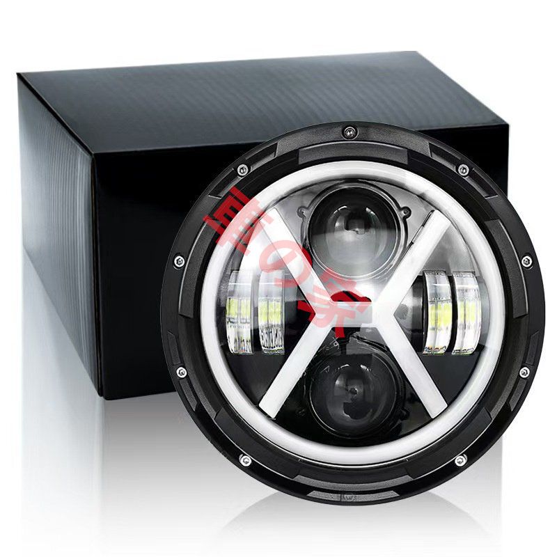 7インチ JK TJ スズキ ジムニー ハマーH2 JEEP LED ヘッドライト HI.Low.ディライト ホワイト 12V 24V 車検対応 2個