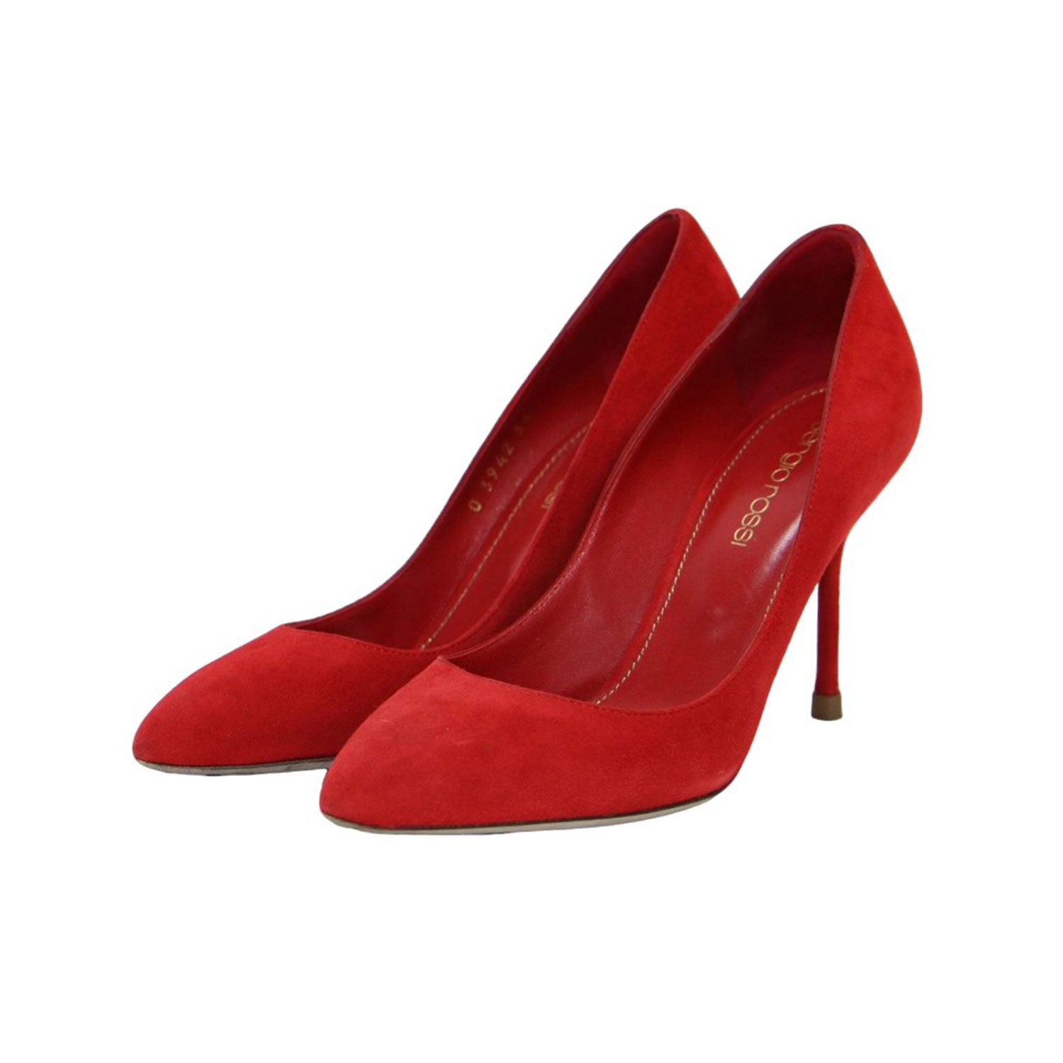 セルジオロッシ sergio rossi パンプス ポインテッド スエード 37