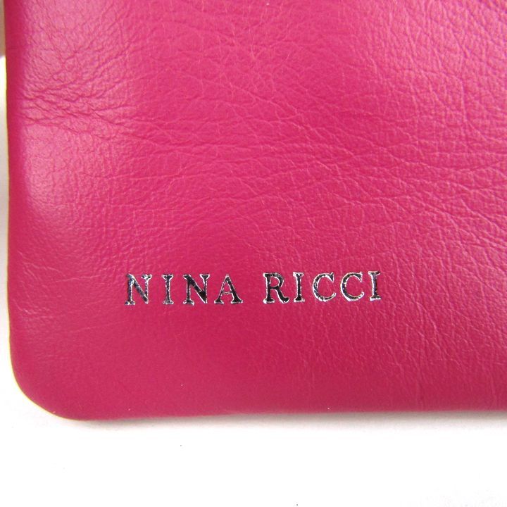 ニナリッチ カードケース 未使用 レザー チェーン付 パスケース 定期入れ ブランド レディース ピンク NINA RICCI