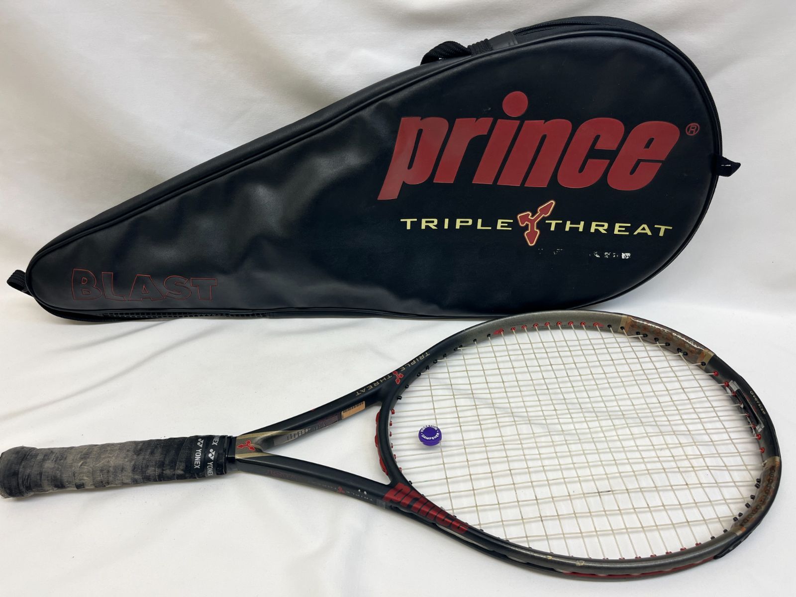 K【中古品】プリンス prince トリプルブレイド TRIPLE BRAID テニスラケット チタニウム カーボン TRIPLE THREAT  BLAST ケース付き 初心者 硬式 軟式 - メルカリ