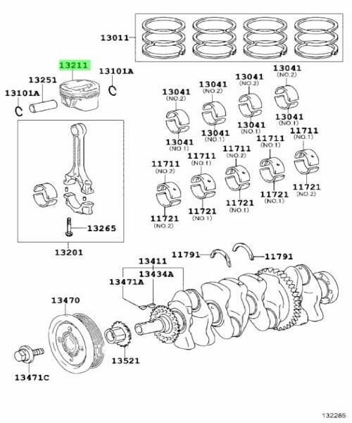 トヨタ 純正 クラウン ハイブリッド ピストン PISTON 13211-36130-A0 TOYOTA LEXUS Genuine JDM