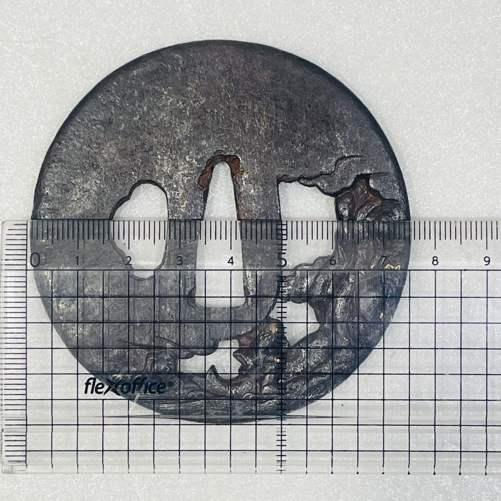 時代物　鉄製 鍔 4個セット 楽天市場】【鍔 4個セット】ロープワーク補助金具『鍔（つば