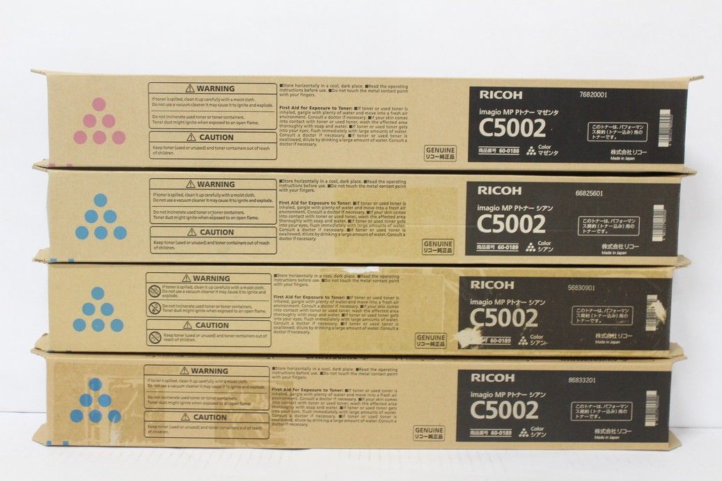 未使用 RICOH 純正 トナー C3503 4色8本（シアン・マゼンタ・イエロー・ブラック×各2）  リコー IT4GQY9LVAS0-YR-N21-byebye 未使用 RICOH 純正 トナー C5002 3色7本（シアン・マゼンタ
