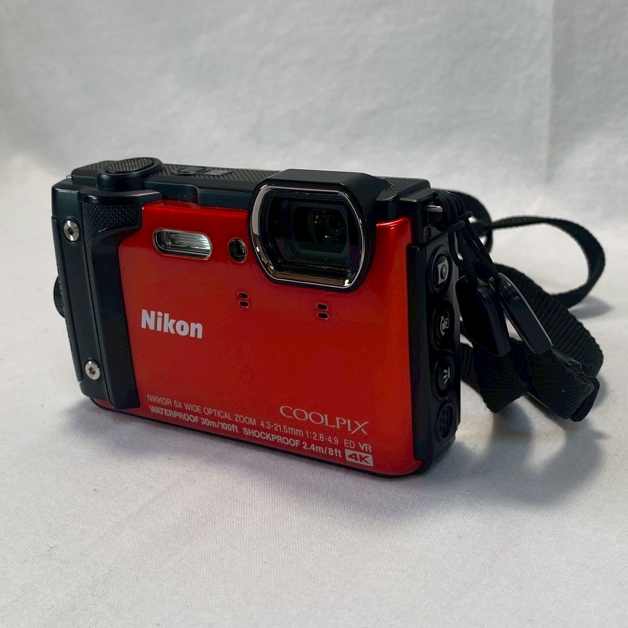 動作確認済み】Nikon/COOLPIX/W300/レッド/本体のみ/タフカメラ/No
