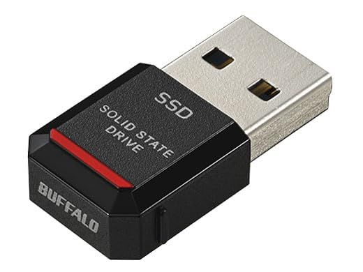 バッファロー SSD 外付け 1TB 極小 コンパクト ポータブル PS5 / PS4 対応 (メーカー動作確認済) USB3.2 Gen2 読込速度
