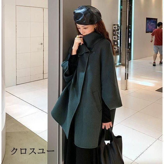 ELLIE 黒 ポンチョコート 最終値下げ❢ELLIE ポンチョコート ブラック