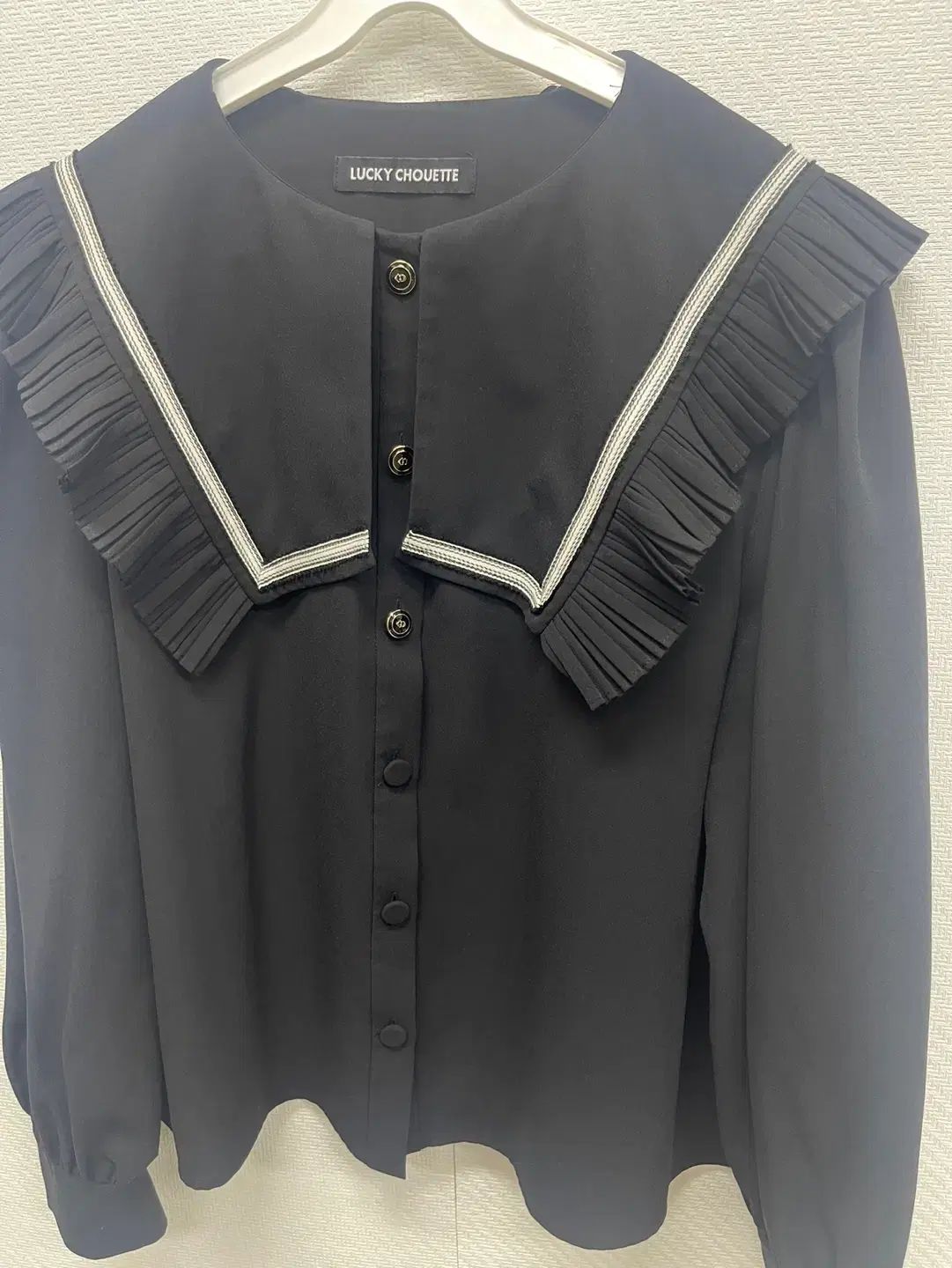 LUCKY CHOUETTE ラッキーシュエトゥ　ワンピース　セーラー　プリーツ LUCKY CHOUETTE(ラッキーシュエトゥ) セーラー ワンピースカラ