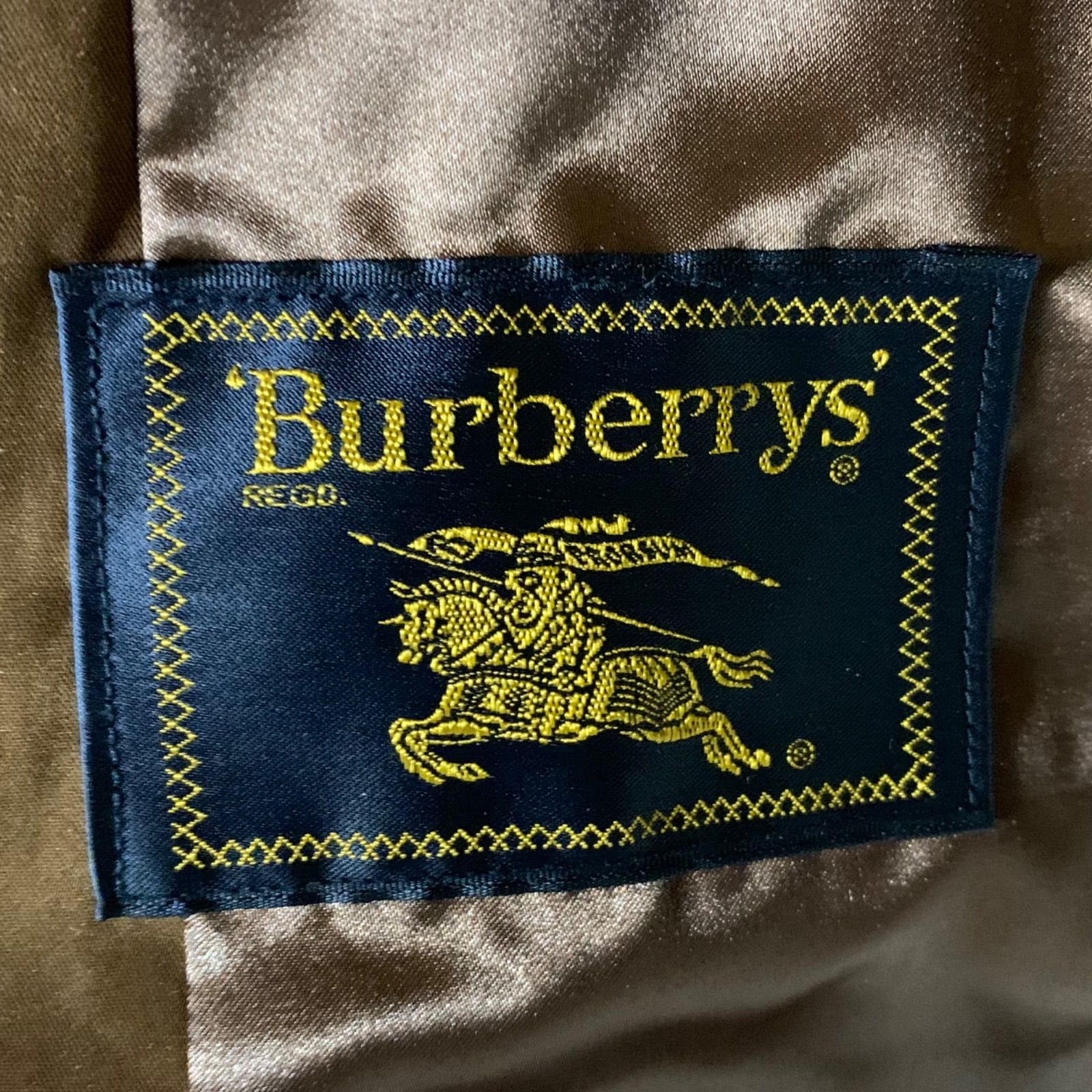 37 BURBERRY バーバリー ロゴ刺繍入り中綿モッズコート 三陽商会タグ 