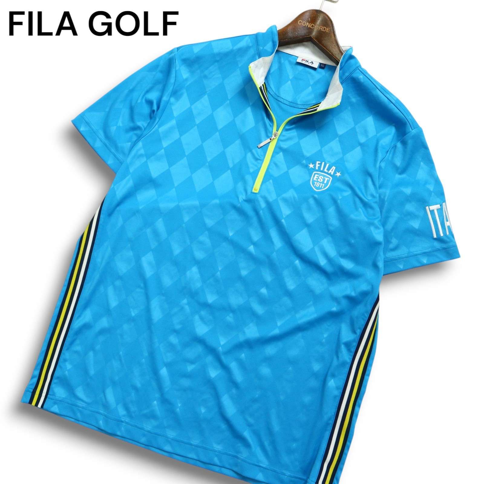 FILA GOLF フィラ ゴルフ 春夏 ロゴ刺繍 ストレッチ☆ ダイヤ柄