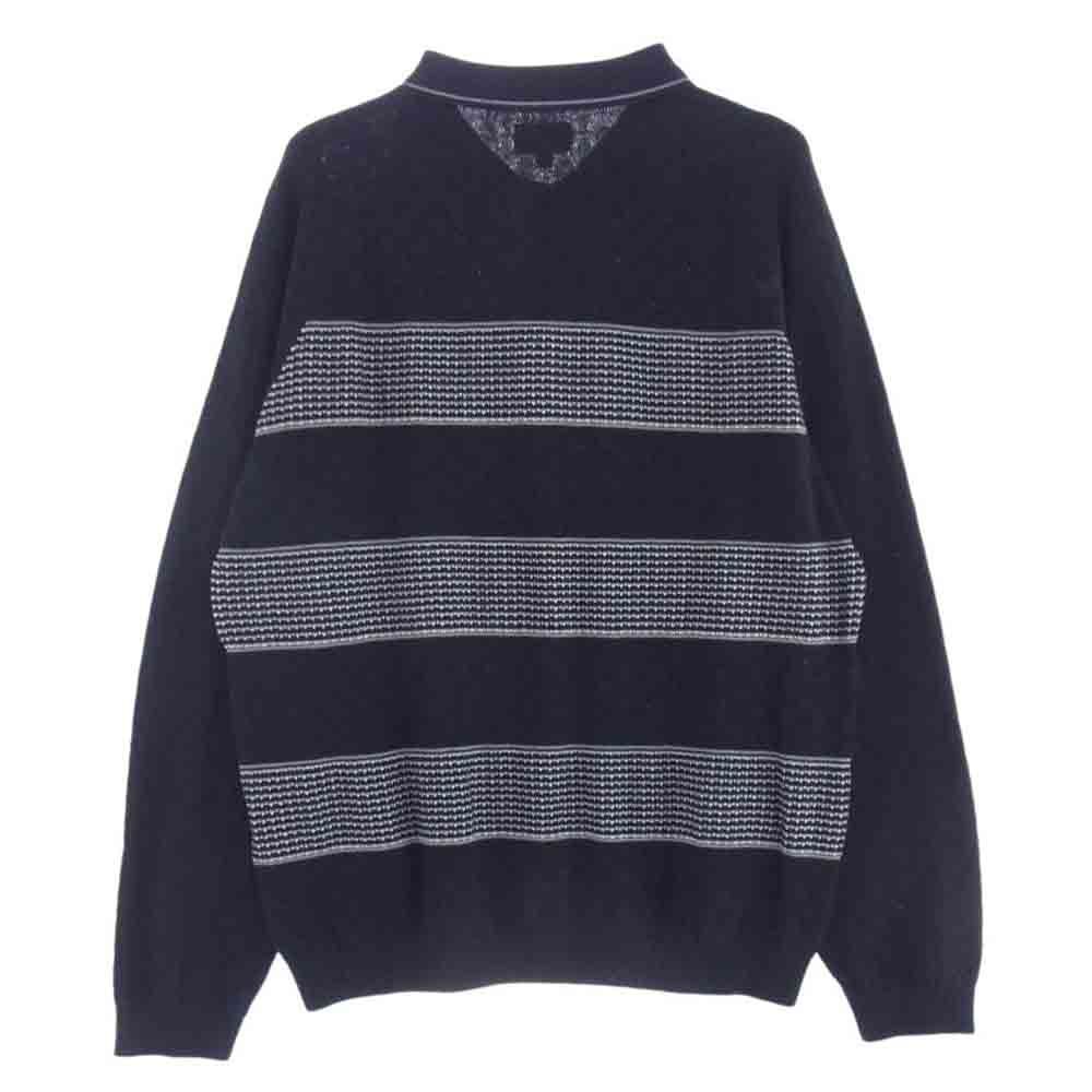 Supreme Knit Stripe L/S Polo L 黒 21AW Supreme シュプリーム 21AW Knit Stripe L/S Polo ニット ブラック系 L
