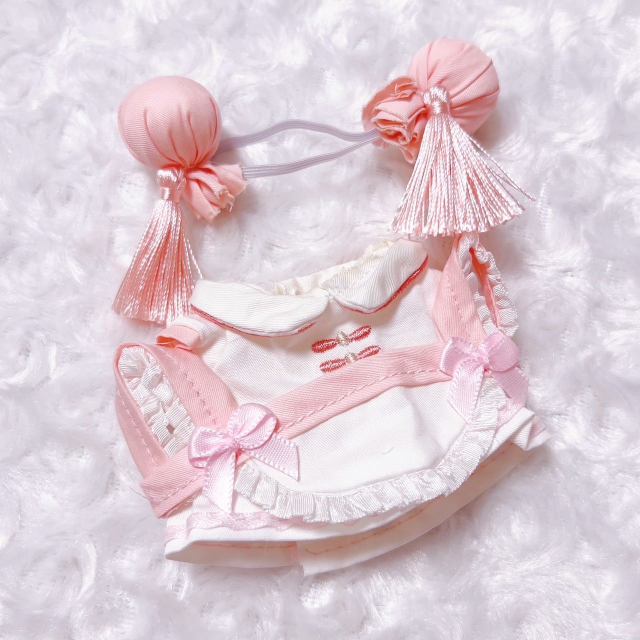 10cm ぬい服 かわいい ピンク チャイナ メイド服 ぬいぐるみ用