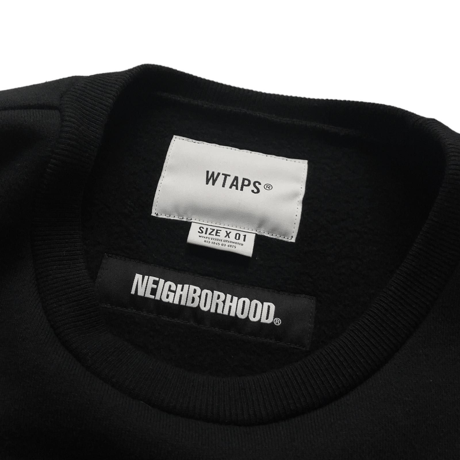 中古品】19AW WTAPS x NEIGHBORHOOD RIPPER CREW NECK SWEATSHIRT 