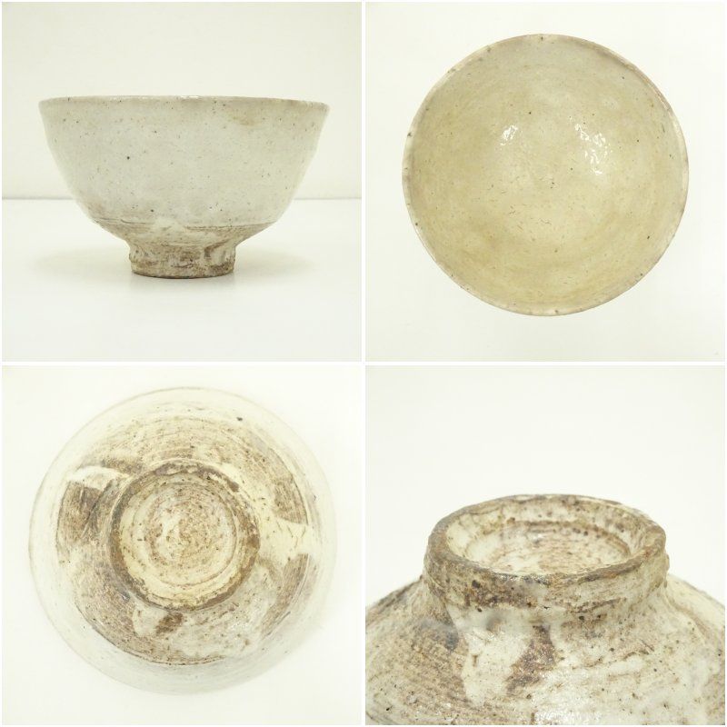 其中窯 河村又次郎造 粉引茶碗（共箱） 茶道 抹茶 割引 おしゃれ 抹茶