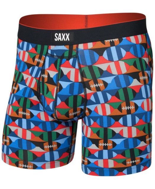 送料無料 サックス メンズ ボクサーパンツ アンダーウェア Men s Multi-Sport Printed Mesh Boxer Briefs Gridiron Check-multi