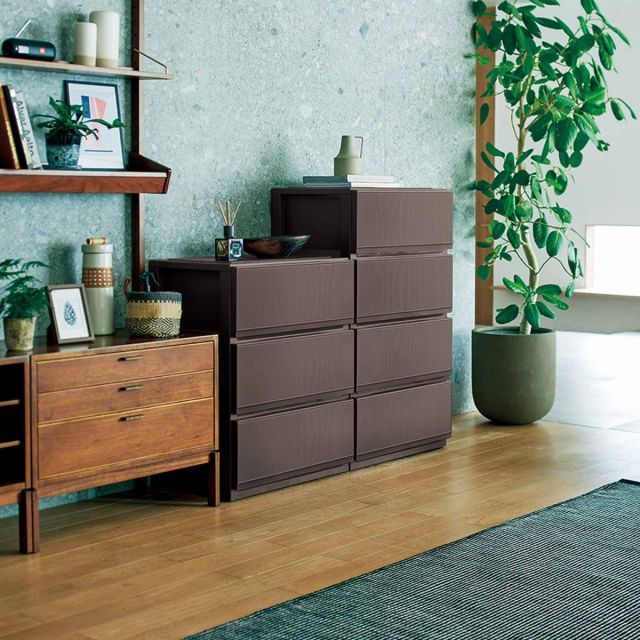 天馬 tenma プロフィックス スタイルケース組立式 6505 深型 ブラウン サイズ 約 幅65×奥行45×高さ139cm 収納ケース 衣類収納 MARWIL-DEMENAGEMENTS_CH