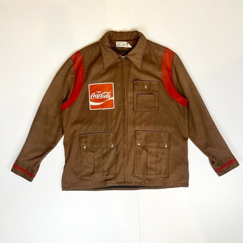 60s VINTAGE COCA-COLA コカ コーラ 企業 棒タロン ワッペン ワークジャケット メンズ サイズ位 60年代 ヴィンテージ 古着 b25052163 ワークジャケット