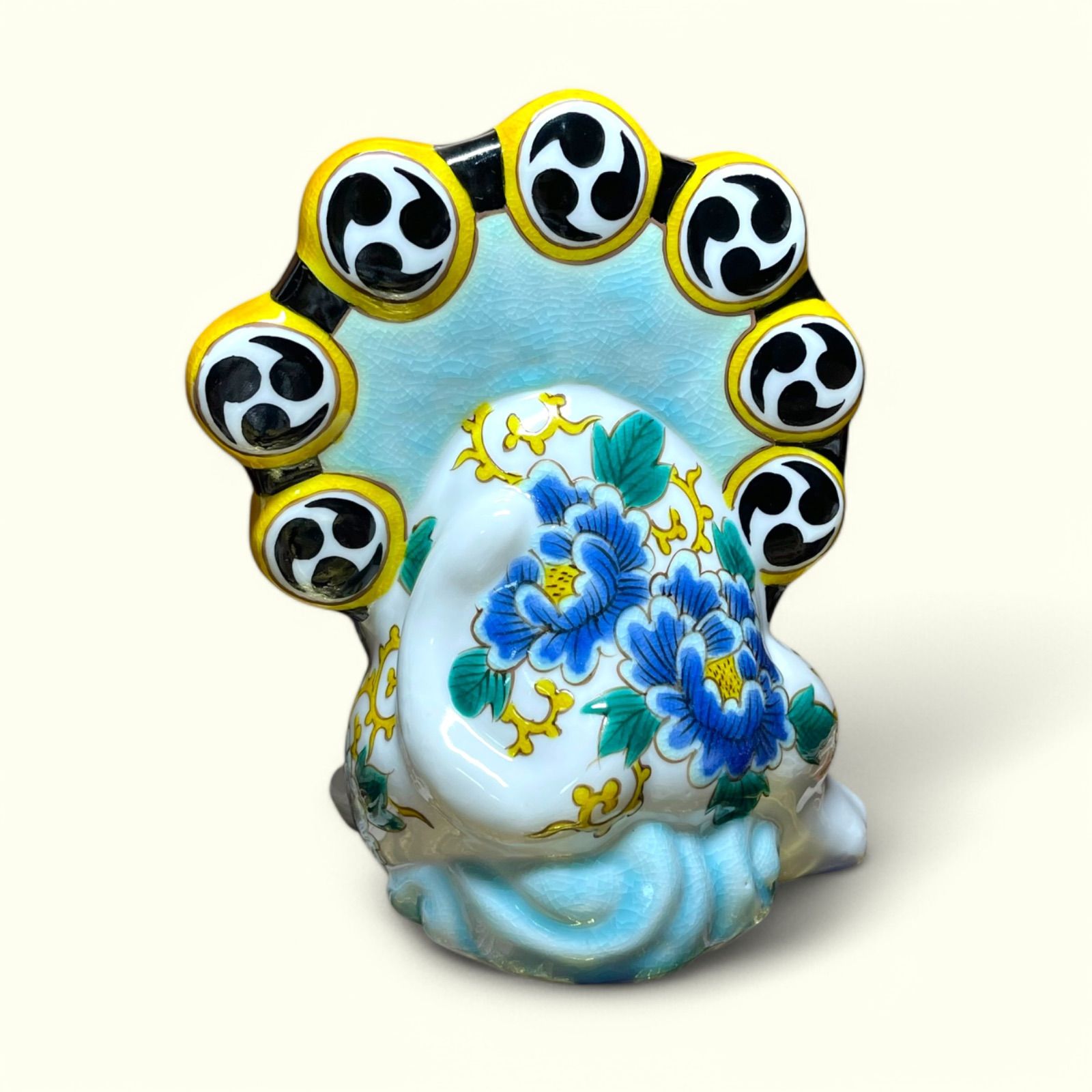 九谷焼 雷神招き猫 右手】商売繁盛 金運UP 豪華絢爛 伝統工芸 願いが