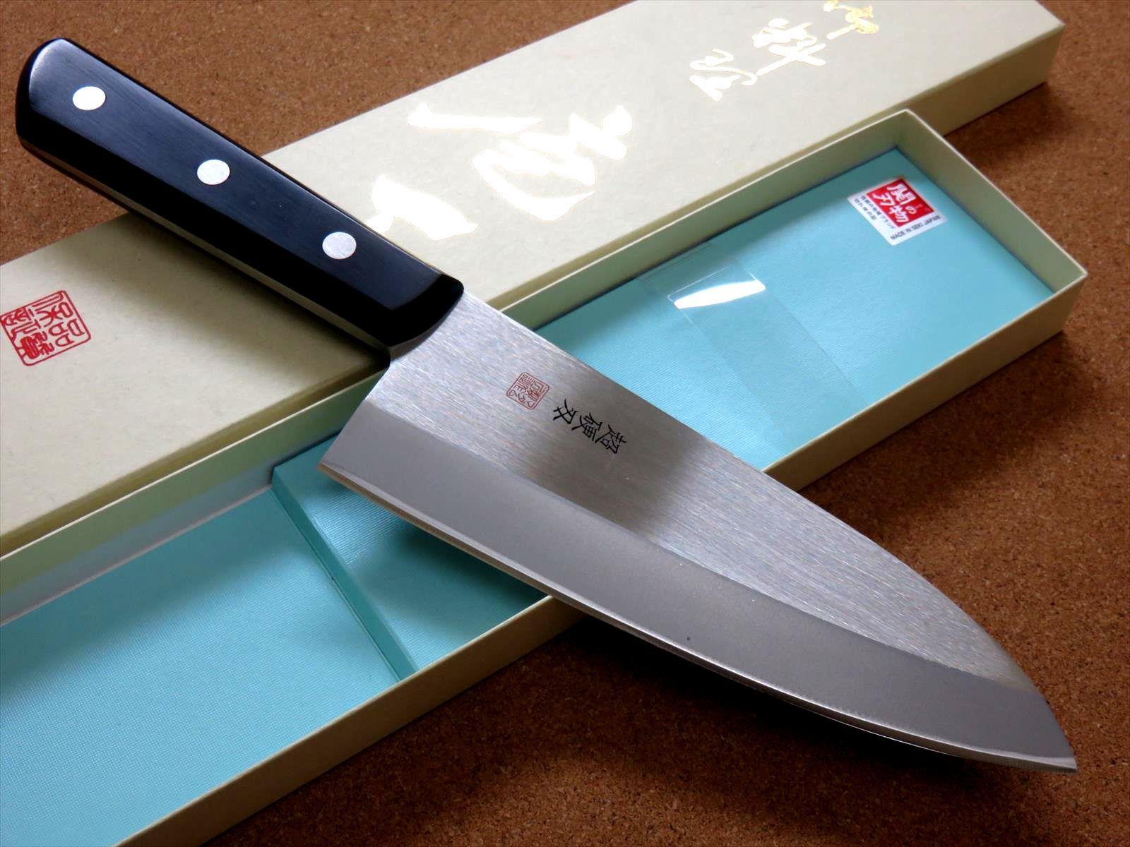 関の刃物 出刃包丁 185mm クロムモリブデン 魚 肉解体 右利き 片刃包丁