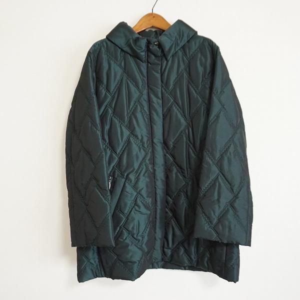 wnc レリアン Leilian コート 13+ 緑系 中綿 ジップアップ スナップ