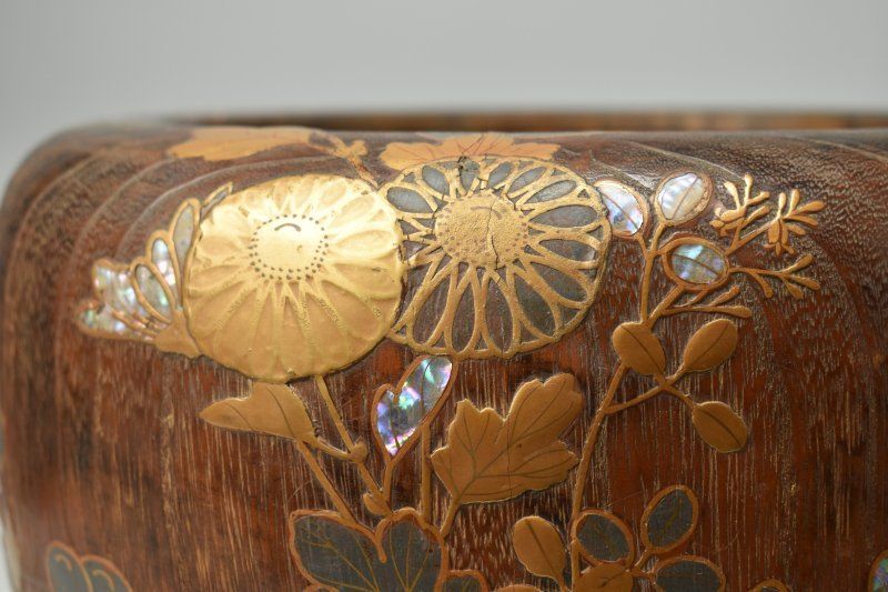 蔵A5319 時代 光琳蒔絵火鉢 一対 明治期 IMPECCABLEHEALTHCARESERVICES_COM