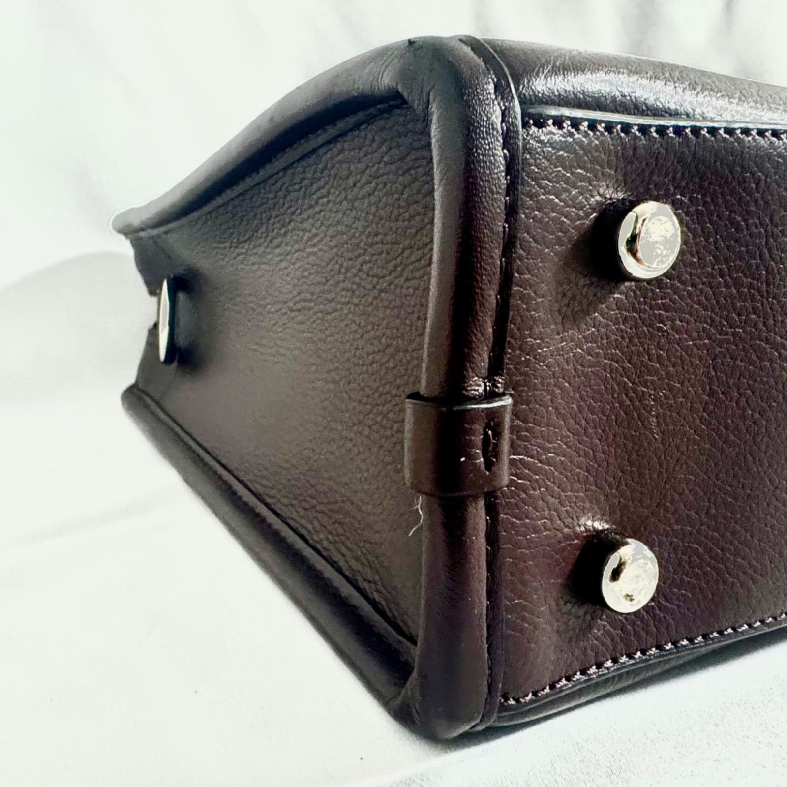 鑑定済】コーチ COACH ビジネスバック レザー バイカラー