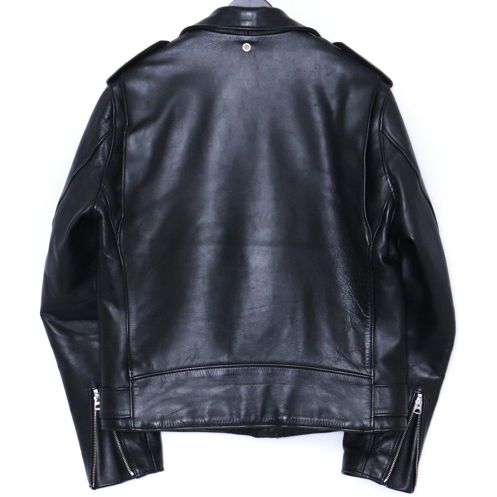 Schott ダブルライダースジャケット サイズ40 ブラック 中古・古着通販】Schott (ショット) ダブルライダースジャケット