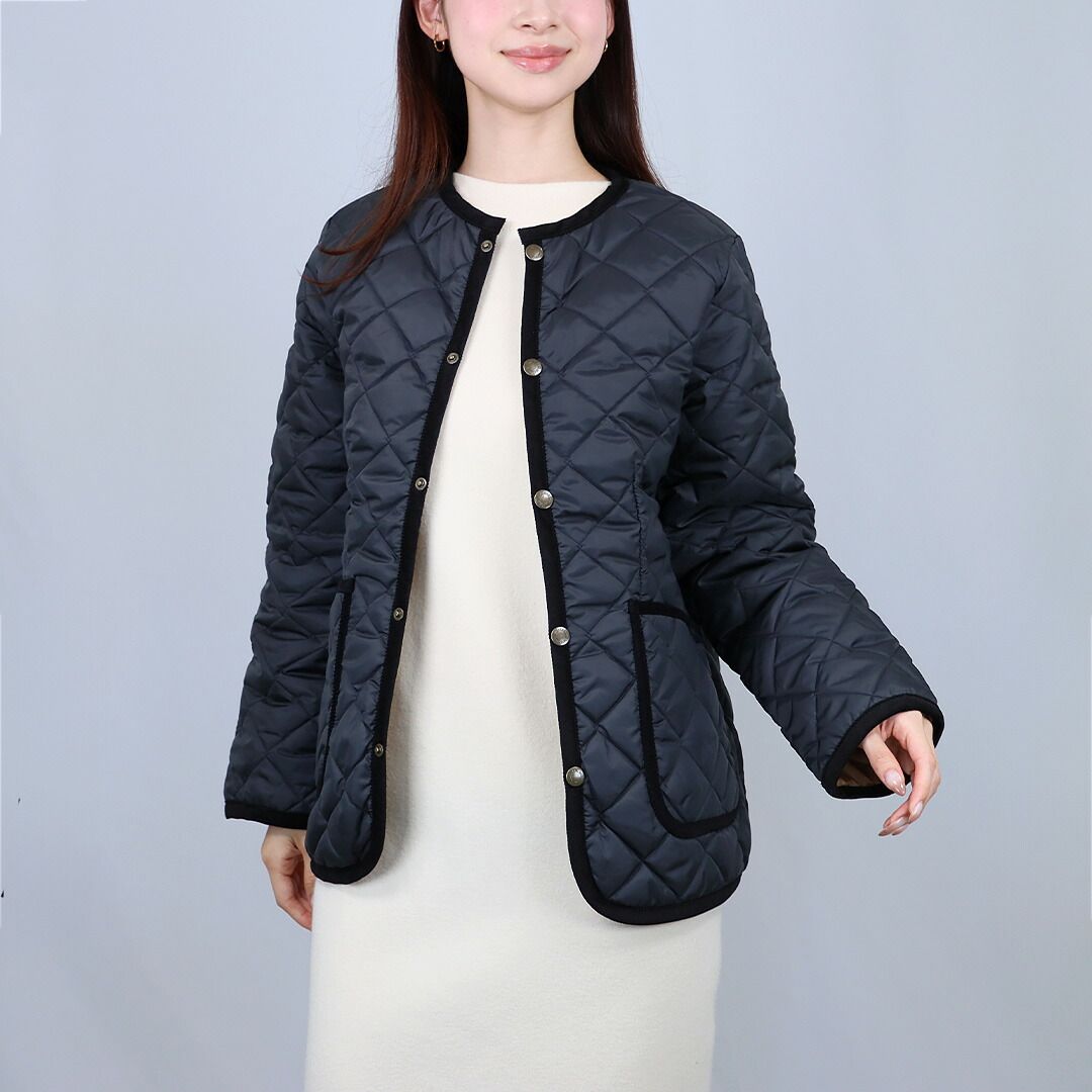 クルーネック キルティングジャケット