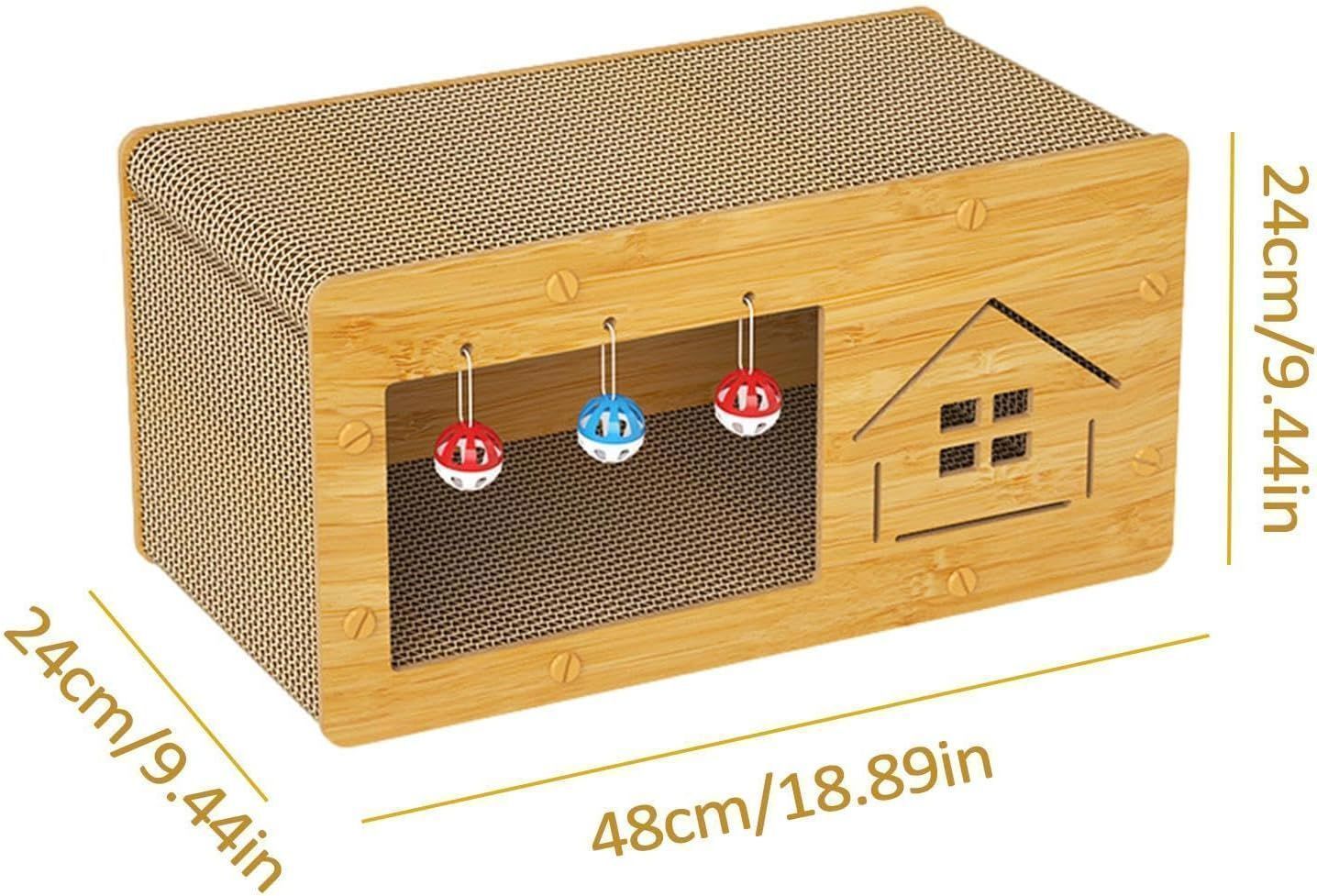 猫用ダンボールハウス 爪とぎ付きキャットヴィラ