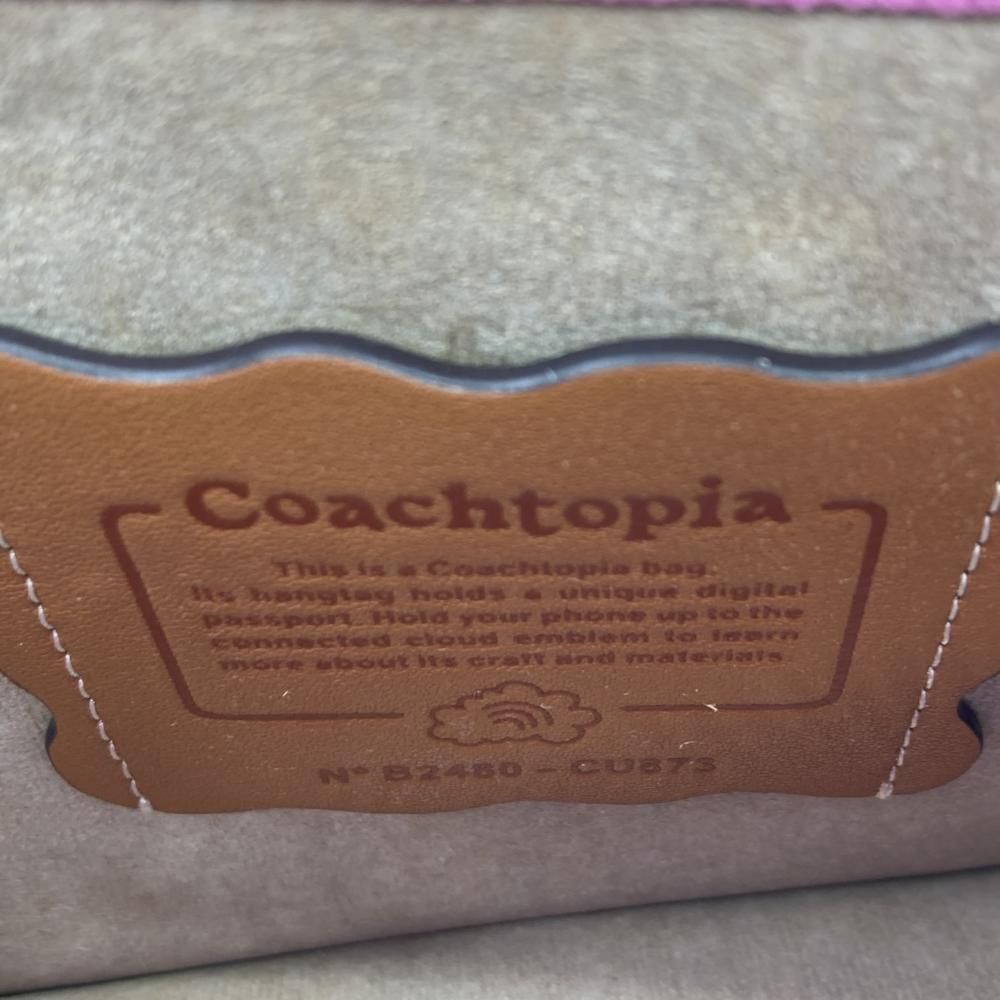中古】Coachtopia スモール ウェイビー ショルダーバッグ メタリック 