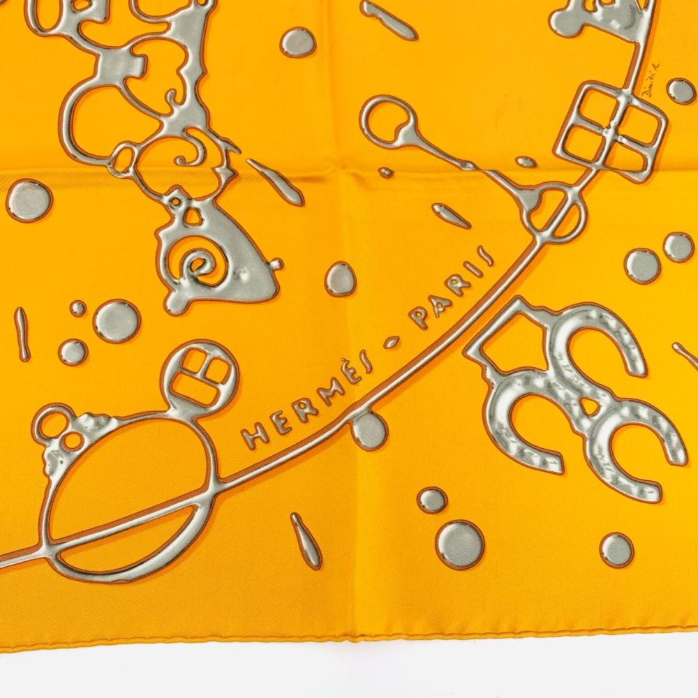 極美品 HERMES エルメス カレ90 シルクスカーフ Cheval Fusion