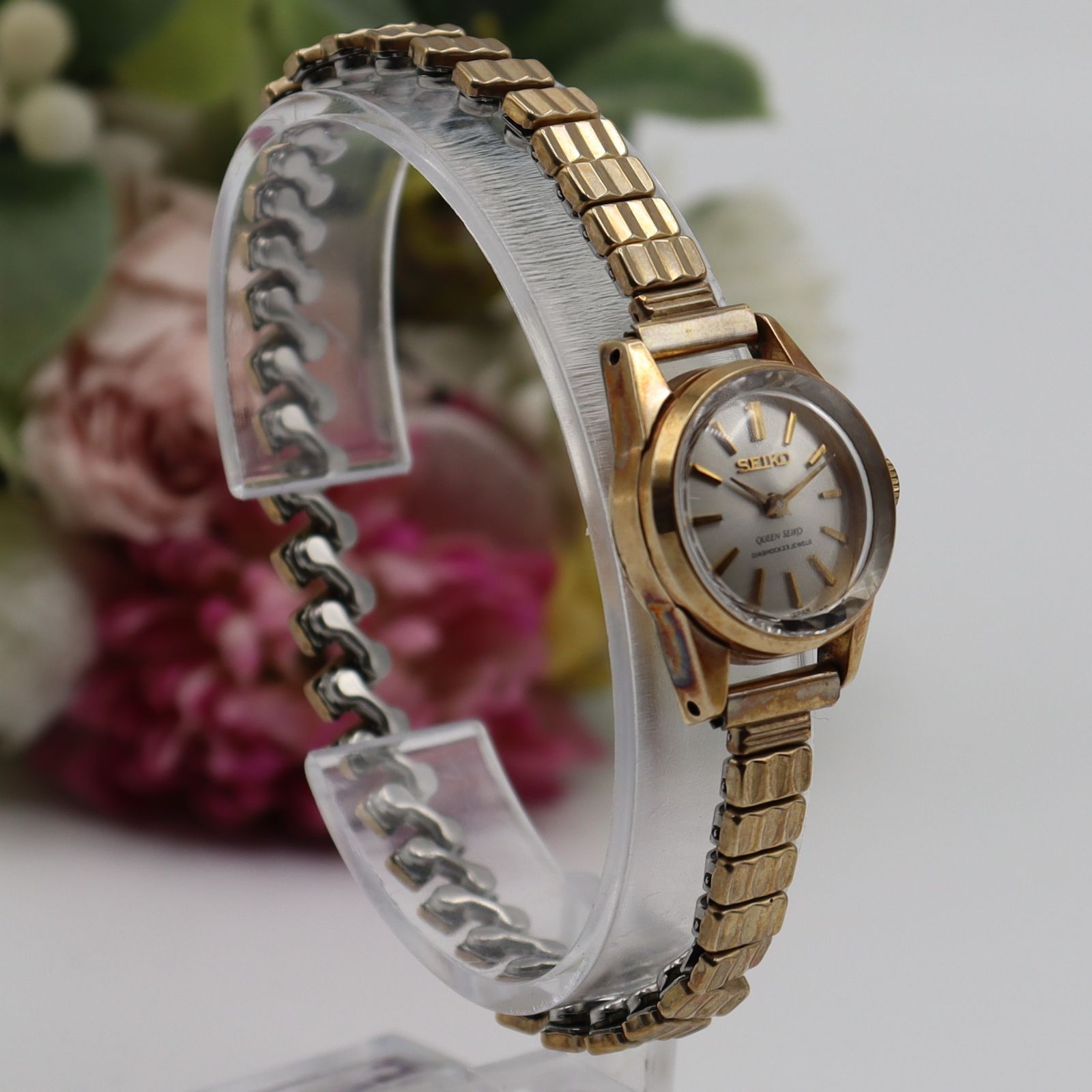 SEIKO クイーンセイコー 手巻き 王冠メダリオン 23石 ゴールド