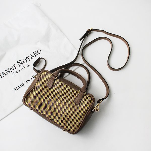 ☆美品☆GIANNI NOTARO｜Carol 早けれ J ブラックハンドバッグ