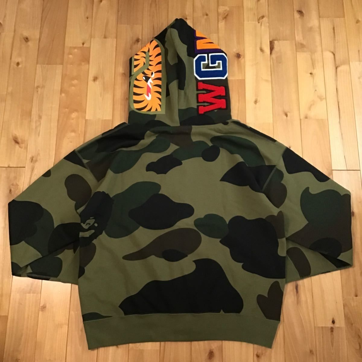 Giant shark full zip hoodie Lサイズ a bathing ape BAPE 1st camo 