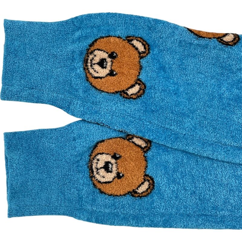  モスキーノ MOSCHINO テディベアフーディパーカー ブルー レーヨン レディース パーカー その他 ベビー キッズ