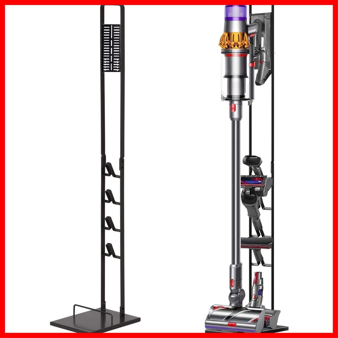 【特価セール】V7 V6 V8 Dyson V10 多い機能掃除機壁掛け収納スタンド V11などシリーズ対応 クリーナースタンド 掃除機立て コードレス掃除機 収納機能付き ダイソンスタンド (ZJブラック)