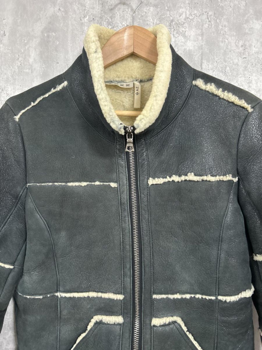 AZ by junhashimoto ジャケット シープスキン ムートン コート sizeM|黒 ◆ ◎レディース