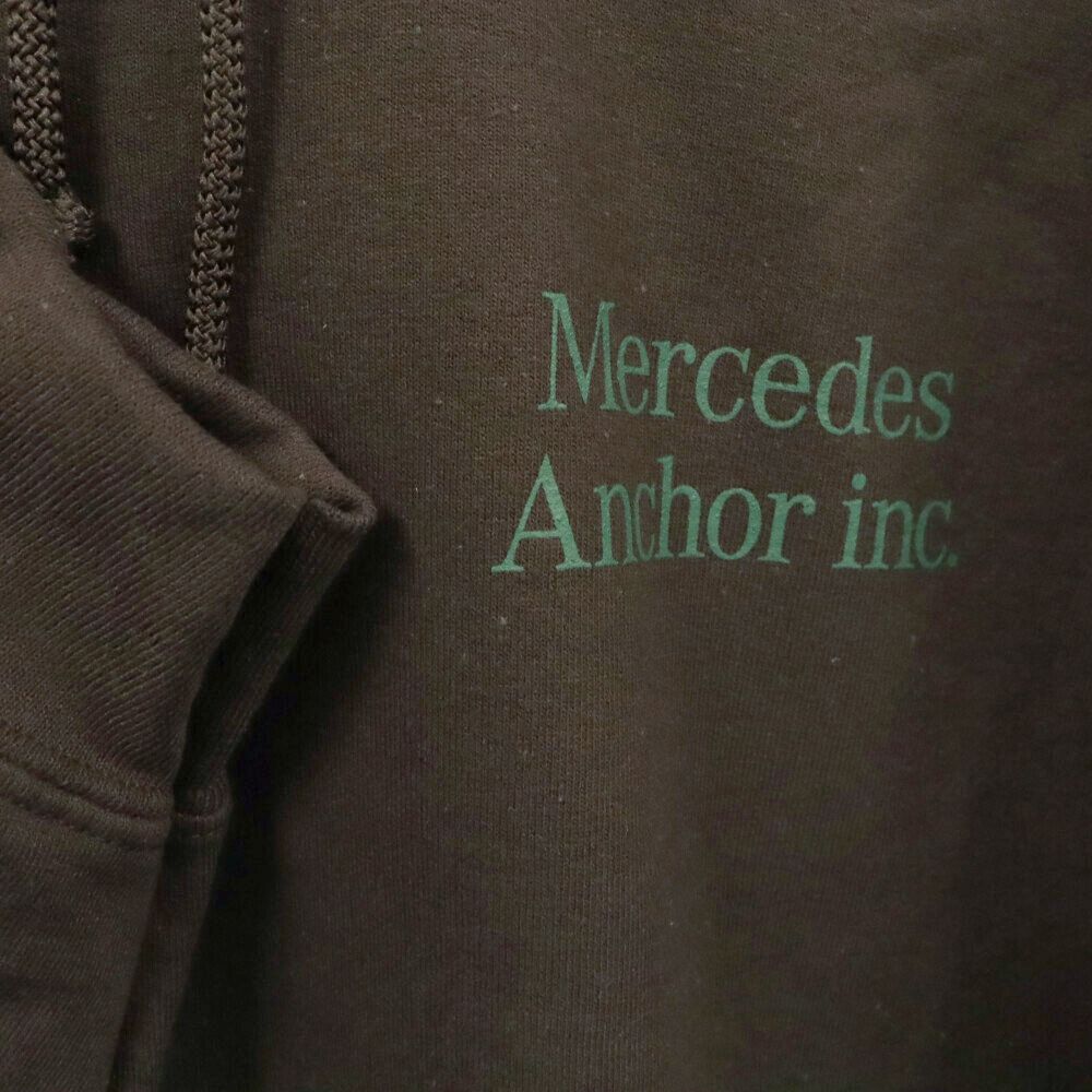 Mercedes Anchor Inc. (メルセデスアンカーインク) Hoodie Sweat ロゴプリント プルオーバーパーカー  フーディースウェット ブラウン