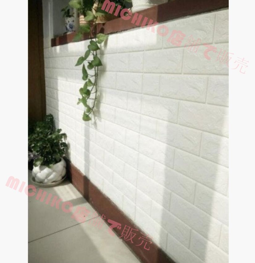 高品質 50枚 70cm×77cm 厚さ4mm 背景壁 3D立体レンガ模様壁紙 防水 汚い防止 カビ防止 エコ素材 TALLINNNEXPO_COM