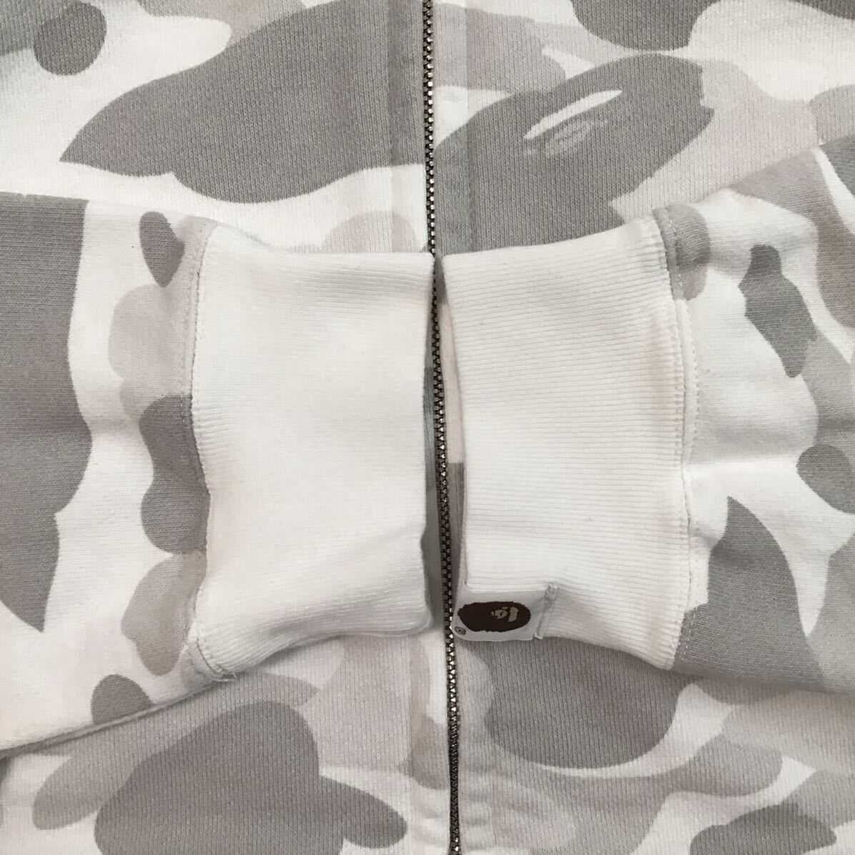 ☆初期☆ White camo フルジップ パーカー Sサイズ a bathing ape BAPE  
